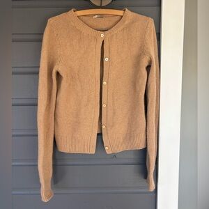 Prada thick cashmere cardigan beige tan color size 46, 10 or medium or large